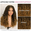 Perruque Tressée Bohème Ombré Honey Blonde En Dentelle Intégrale Avec Cheveux Bébé Synthétique 300% Densité
