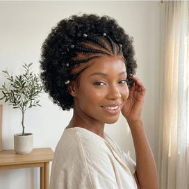 𝐏𝐫𝐞̂𝐭 𝐞𝐧 𝟐𝟒𝐡⚡Pré-tresse Patron Mature Boucle Afro 3 Couleur 13x4 Dentelle Bob Perruque Cheveux