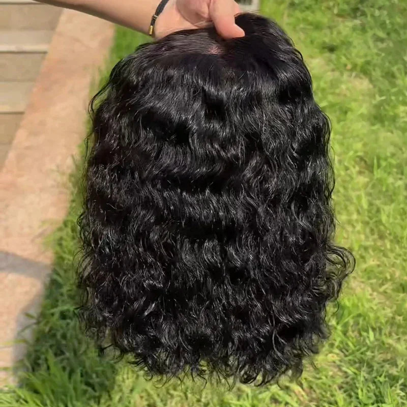 Deep Wave 5x5 Dentelle HD Bob Perruque Courte Ondulations Profondes