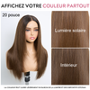 Style Salon Glueless Couche Sans Nœuds Brun Ombré 4x4 Perruque Sans Colle Lisse 250% Densité