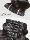 9 Pièces Body Wave Extensions De Cheveux à Clipser Noir En Cheveux Naturels 125g