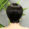 Perruque Pixie Lisse Brun Sombre Glueless Allure Chic Prête à Poser Sans Colle