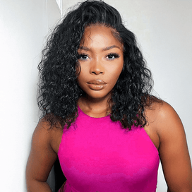 Bob Wig With Bangs Straight Human Hair Wig 200% Density