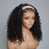 4 In 1 Half Wig Deep Curly/Yaki straight Demi-Perruqu À Cordon Serrage Flexi-Fit 250% Densité