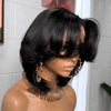 Chic 4x4 Glueless Perruque Bob San Colle Bob Dégradé à Pointes Retournées