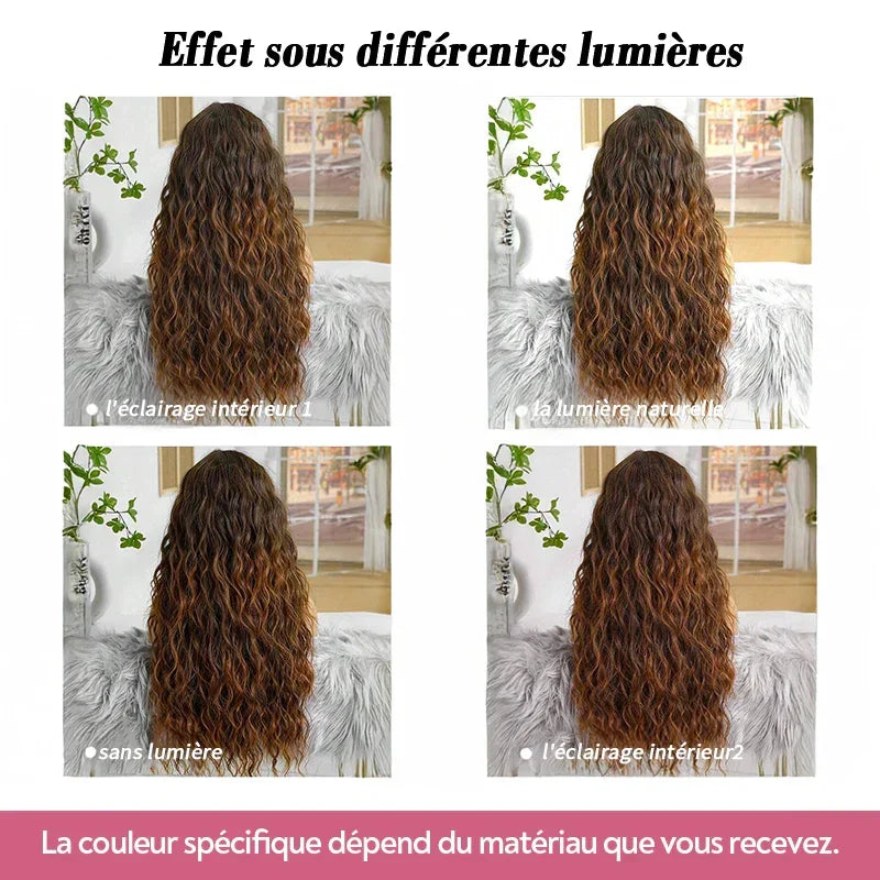 Essentiels De Fête Glueless Couleur Mèches Blonde 4x4 Perruque Sans Colle Bouclé 250% Densité