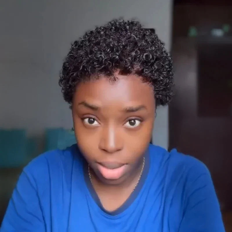 Pixie Cut Curly 13x4 Dentelle HD 4C Edges Effet Cuir Chevelu Perruque Prête à Poser
