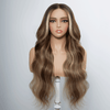Style Charmant Glueless Luxe Couche 13x4 Highlight Perruque Sans Colle Ondulé 250% Densité