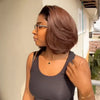 Bob Ombré Brown 250% Volume Glueless 5x5 Sans Colle Pose Instantanée Qualité Premium