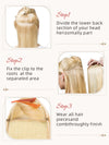 9 Pièces Extensions De Cheveux à Clipser Blond 613 En Cheveux Naturels 125 g