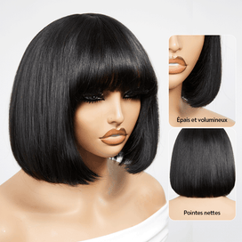Silk Top Wig Glueless Cuir Chevelu Respirant Bob Mignon Perruque Sans Colle Lisse