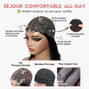 2 𝑭𝑶𝑹 €99🔥 Perruque Bob Bandeau Cool Pour Débutants Pour L'Été Cheveux Humains Vierges