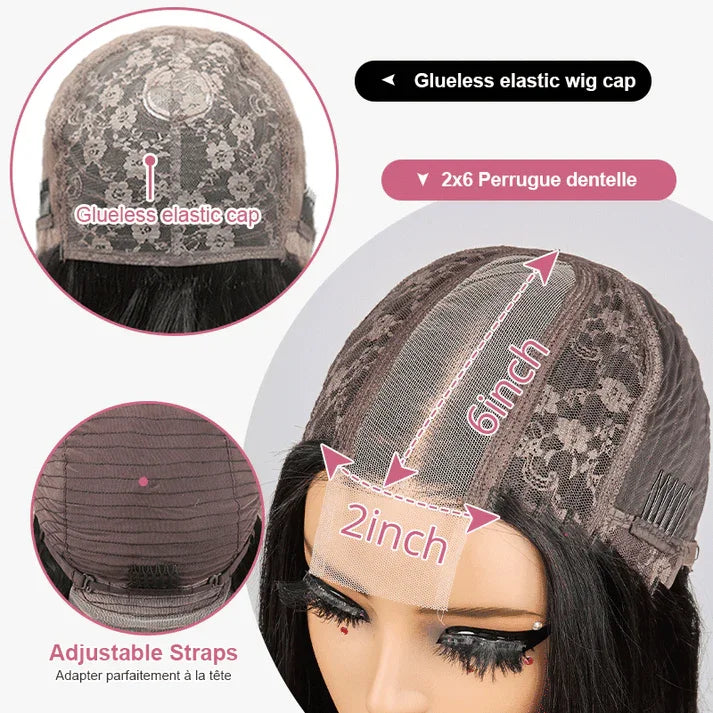 Bob Ultra Court Lisse Style Boss Glueless Perruque Prête à Poser