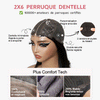 𝓑𝓾𝔂 𝟏 𝓖𝓮𝓽 𝟏𝟏💗Perruque 2x6 Dentelle 250% Densité Ombre Brune Lisse Bob+Noir Bouclée