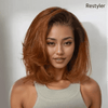 𝑩𝒖𝒚 1 𝑮𝒆𝒕 1 𝑭𝒓𝒆𝒆💥 9x6 Glueless Gingembre Ombre Coupe Émoussée Lisse Bob Perruque Sans Colle
