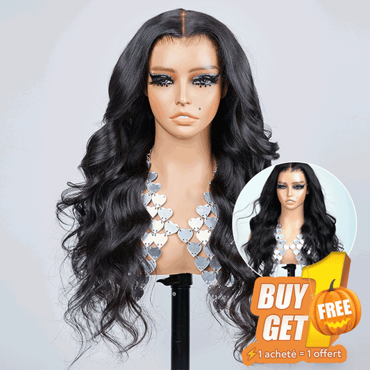 𝑩𝒖𝒚 1 𝑮𝒆𝒕 1 𝑭𝒓𝒆𝒆💥 9x6 Glueless Nœuds Blanchis Wear Go Body Wave Perruque Sans Colle