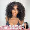 2 𝑭𝑶𝑹 €145.88🔥Glueless Bob 4×4 Noir Kinky Curly+Coupe Émoussée Soyeux Lisse 2x6 Dentelle Perruque