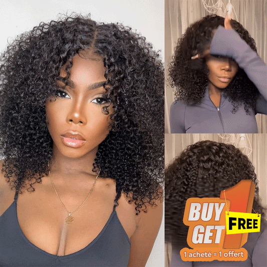 𝑩𝒖𝒚 1 𝑮𝒆𝒕 1 𝑭𝒓𝒆𝒆💥 Populaire 9x6 13x4 Glueless Nœuds Pré-blanchis Kinky Curly Perruque Sans Colle 250%Densité