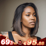 Sans Compétences Requises Glueless Couleur Highlight 5x5 Perruque Bob Sans Colle Lisse