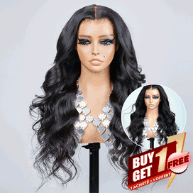 𝑩𝒖𝒚 1 𝑮𝒆𝒕 1 𝑭𝒓𝒆𝒆💥 9x6 Glueless Nœuds Blanchis Wear Go Body Wave Perruque Sans Colle