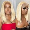Bob Blonde Wig 13x4 Lace Frontal Human Hair 200% Density