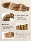 9 Pièces Extensions De Cheveux à Clipser 4/27 En Cheveux Naturels 125 g