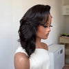 Perruque Full Lace Cheveux courts Asymétrique Style Side Part Mi-lutin Half Pixie