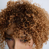 𝐏𝐫𝐞̂𝐭 𝐞𝐧 𝟐𝟒𝐡⚡ Perruque Sans Colle Kinky Curly Brune Courte Irrégulière Avec Frange