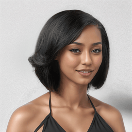 Coupe Layered Pré-tout 13x4 Glueless Couche Couleur Naturelle Bob Perruque Sans Colle Ondulé