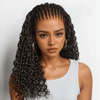 Glueless Sans Nœuds 13x4 Perruque Tresses Sans Colle Bouclée Profonde Casquette À Cordon Flexi-Fit