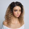 𝐏𝐫𝐞̂𝐭 𝐞𝐧 𝟐𝟒𝐡⚡12 Pouces 5x5 Glueless Perruque Sans Colle Kinky Curly Blonde Avec Racines Foncées