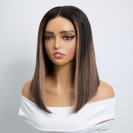 Perruque Le Carré 5x5 Glueless Élégant Highlight Prête à Poser Ondulé Wear &Go Lisse