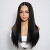 Luxueux Sans Colle Perruque Bone Straight Noir Vietnamienne 300% Densité Lisse