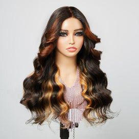 9x6 Glueless Casquette Respirante Couleur Burn Highlight Perruque Sans Colle Body Wave