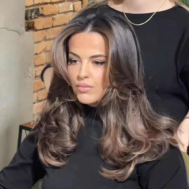 Glueless Couche Couleur Highlight 13x4 Wear Go Perruque Sans Colle Body Wave 250% Densité