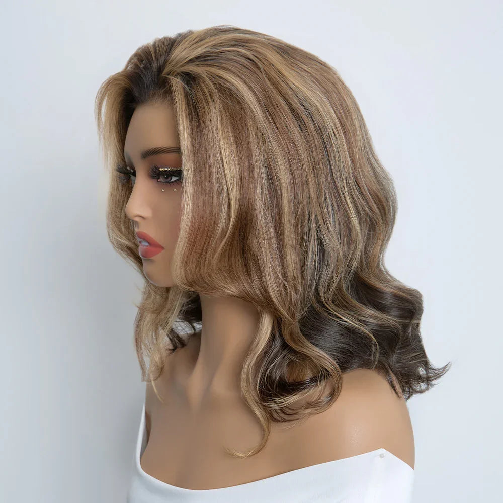 Glueless Nœuds Préblanchis Wear Go Couleur Highlight 5x5 Perruque Sans Colle Lisse
