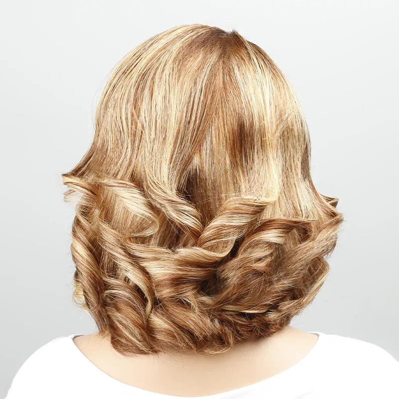 Straight Highlight Lace Front Bob Wig Human Hair 200% Density