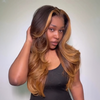 Glueless Luxe Nœuds Invisibles Couche 4x4 Couleur Highlight Perruque Sans Colle Body Wave