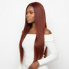 7x5 Glueless Bleached Knots Chestnut Brown Perruque Sans Colle Lisse
