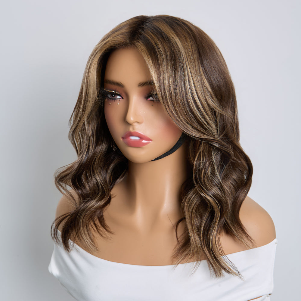 7x5 5X5 Glueless Chocolate Brown Bob Wig Glueless Wear Go Straight