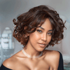 Glueless Couleur Chocolat Burn Bob Perruque Sans Colle Vague D'oeuf Humain Cheveux
