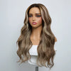 Brillante Glueless Couleur 5x5 Couleur Mèches Blond Cendré Perruque Sans Colle Body Wave
