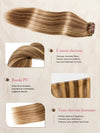 9 Pièces Extensions De Cheveux à Clipser 4/27 En Cheveux Naturels 125 g