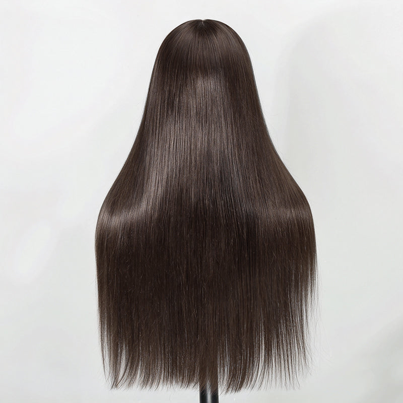 7x5 5x5 Glueless Wig Color Chocolate Brown Straight Human Hair Wigs