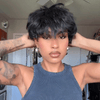 Coupe Pixie Chic Parisien  à Pointes Retournées Perruque Glueless Sans Colle
