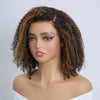 𝐏𝐫𝐞̂𝐭 𝐞𝐧 𝟐𝟒𝐡⚡9x6 Glueless Marron Highlight Bob Perruque Sans Colle Kinky Curly