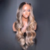 13x4 Glueless Lumineux Couleur Blonde Highlight Perruque Sans Colle Body Wave