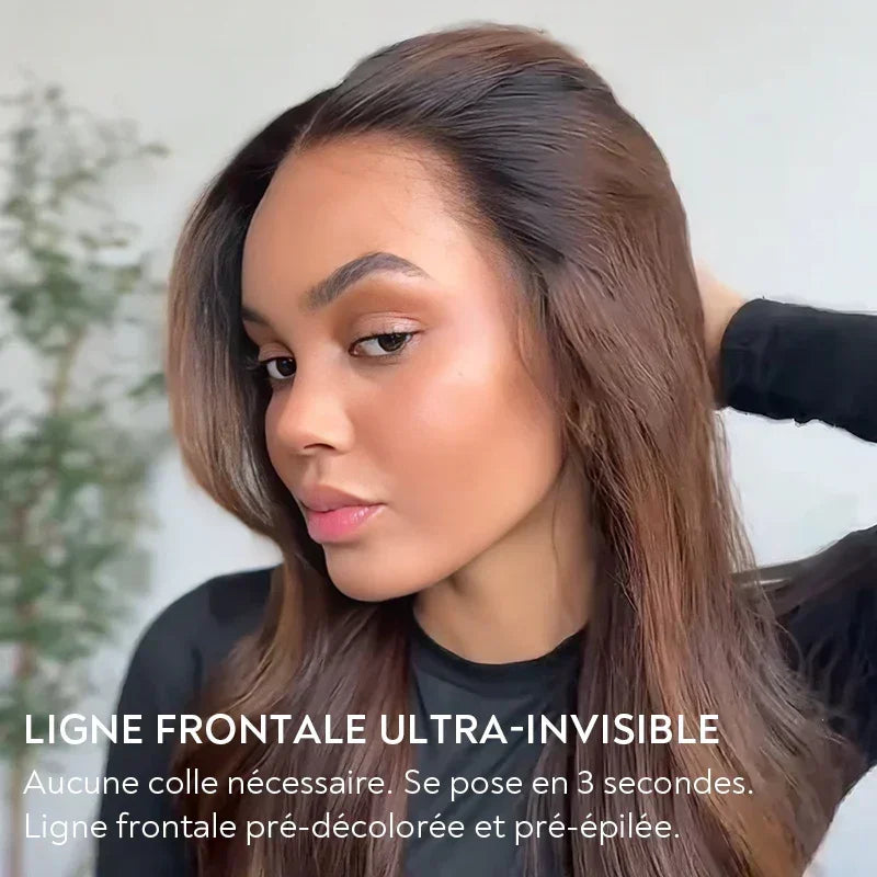 Véritable Qualité Salon Glueless Couleur Highlight 13x4 Perruque Sans Colle Ondulé 250% Densité