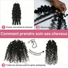 Extensions au Crochet Burmese Curly Effet Plume Soyeux et Sans Nœuds Noir Naturel
