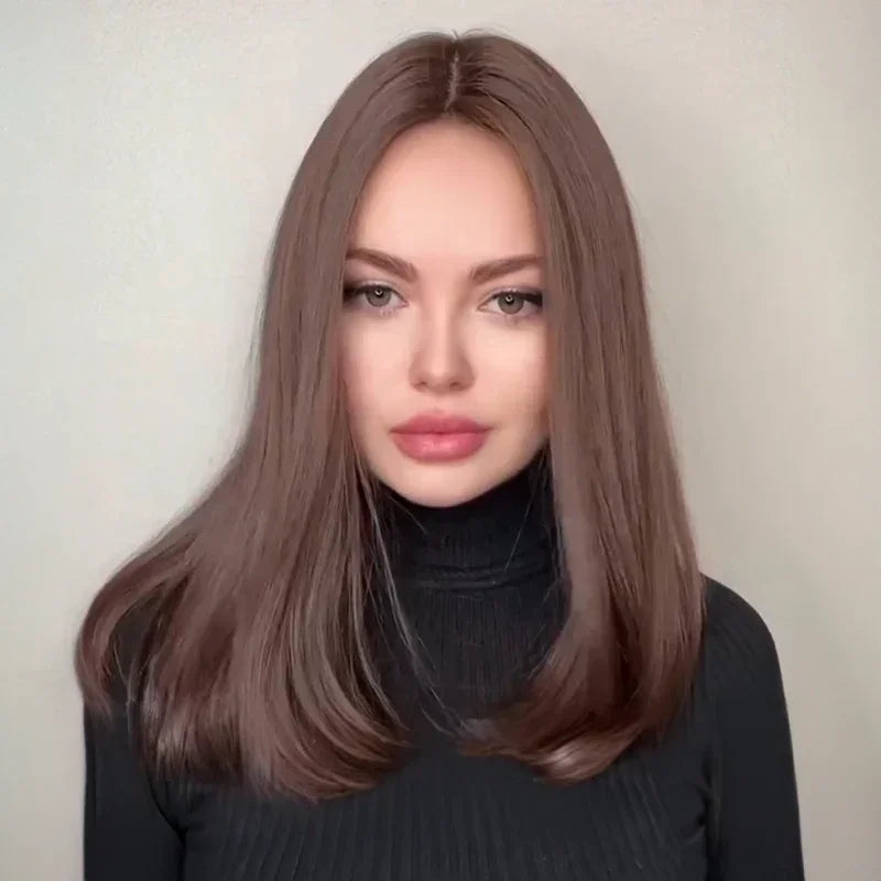 Magnifique Glueless Couleur Marron Châtain 4x4 Wear Go Perruque Sans Colle Lisse